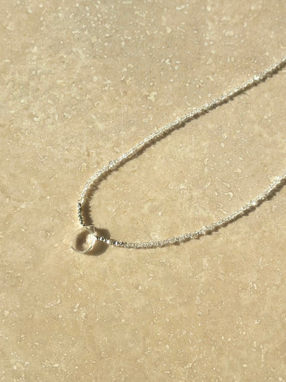 Collier Diamants Herkimer & Cristal de Roche