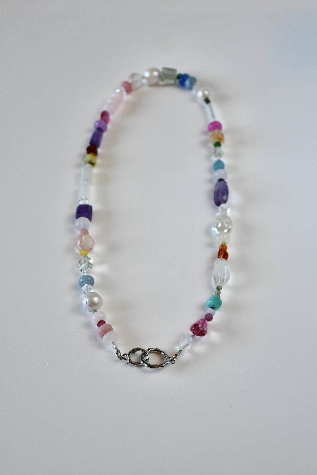 Collana multi pietre preziose e perle d'acqua dolce — Il grande raduno