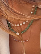 #44 Collier perles d’eau douce et hématite