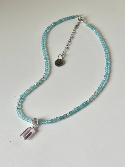 Collier Amétrine & Topaze