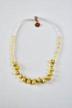 Collier Opale Éthiopienne, Perles d’eau douce & Cristal de roche