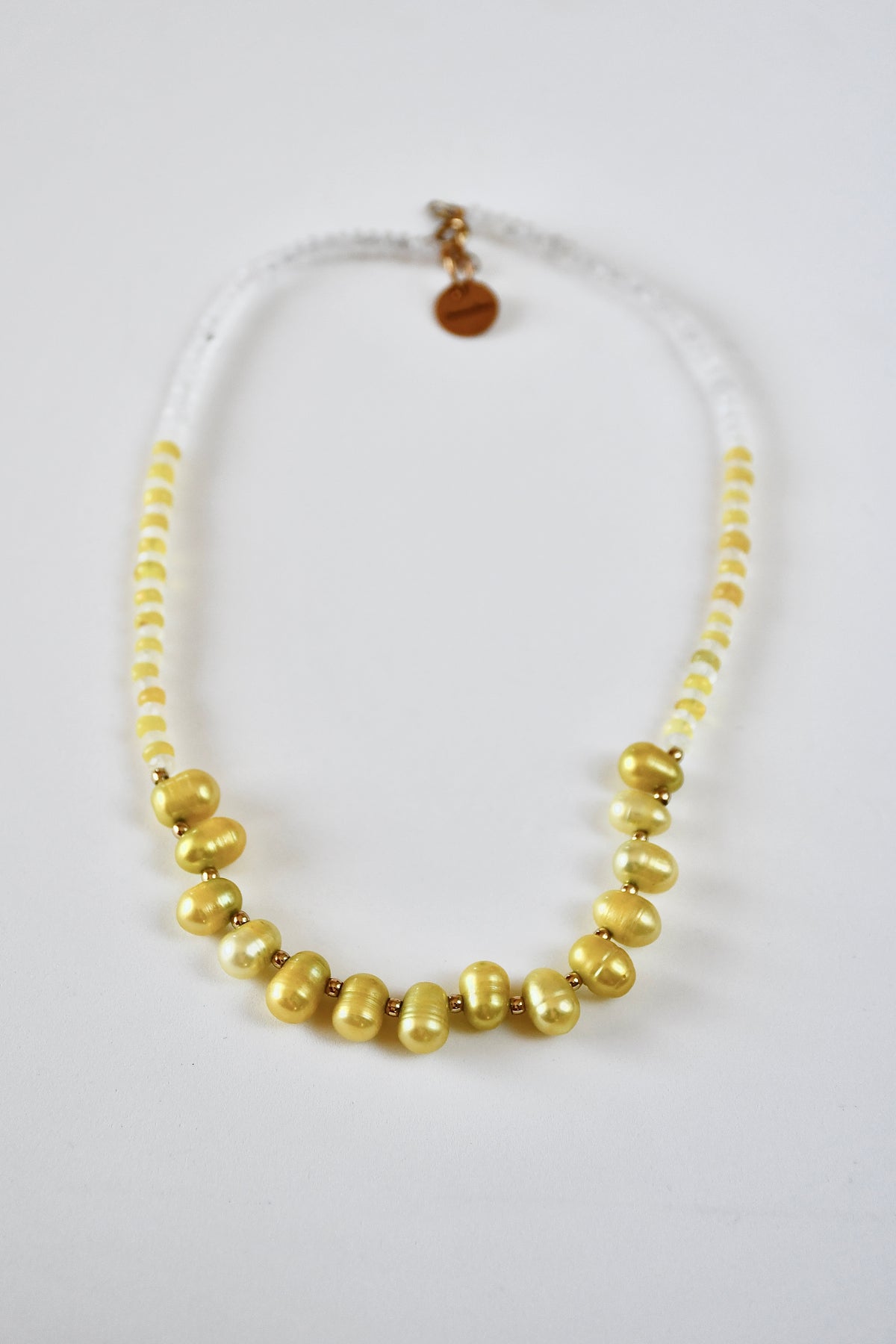 Collier Opale Éthiopienne, Perles d’eau douce & Cristal de roche