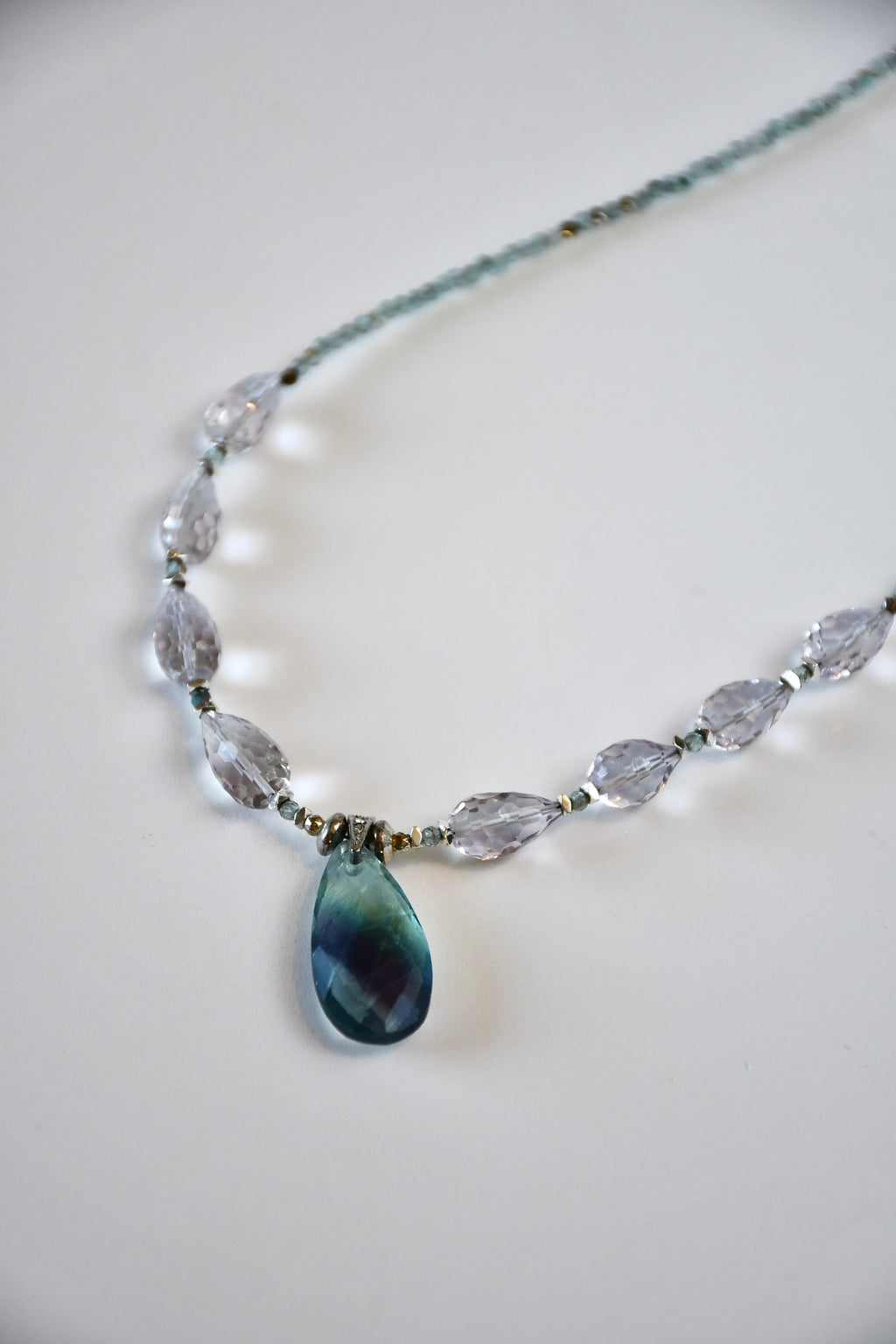 Collier Améthyste, Fluorite & Apatite