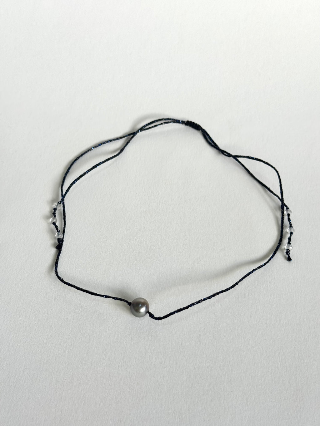 Collier perle de Tahiti sur soie
