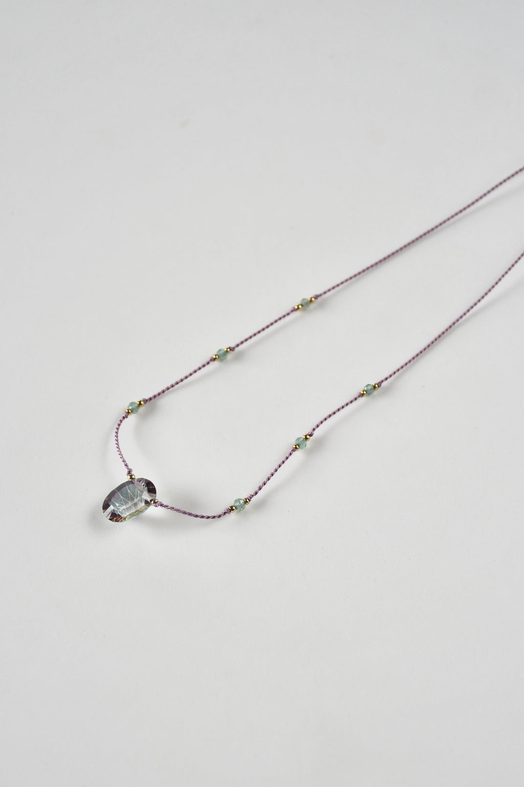 Collier Quartz mystique & Apatite