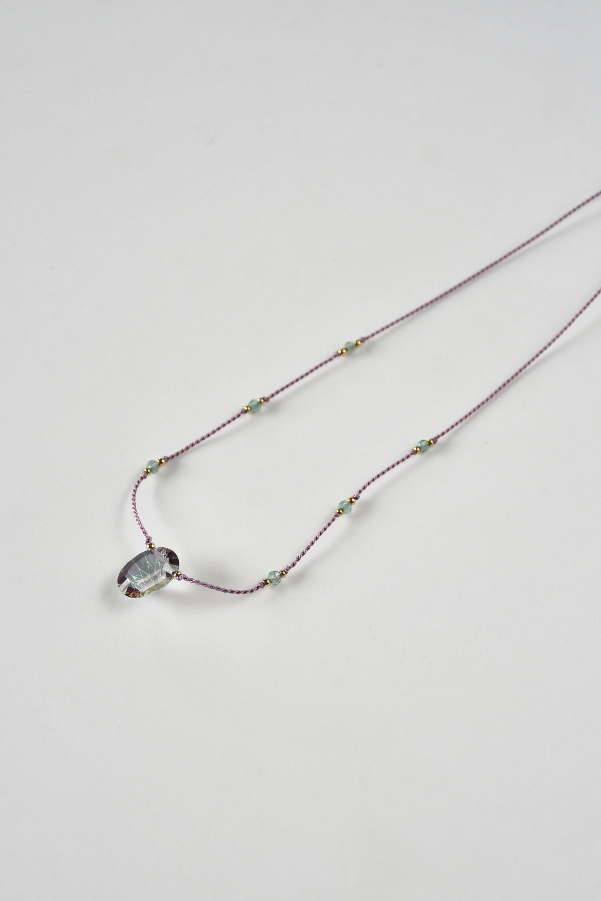 Collier Quartz mystique & Apatite