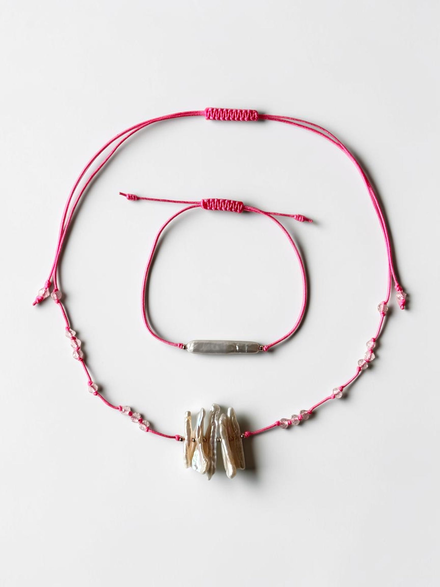 Ensemble Collier+Bracelet Perles d’eau douce