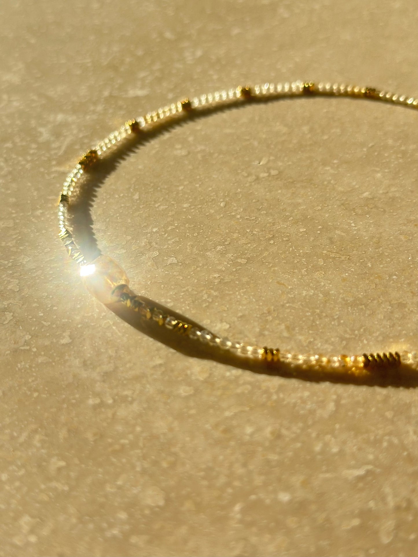 Collier Citrine et Hématite – Vitalité et Ancrage