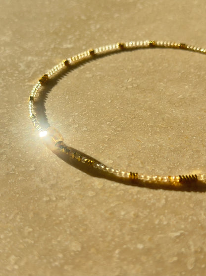Collier Citrine et Hématite – Vitalité et Ancrage