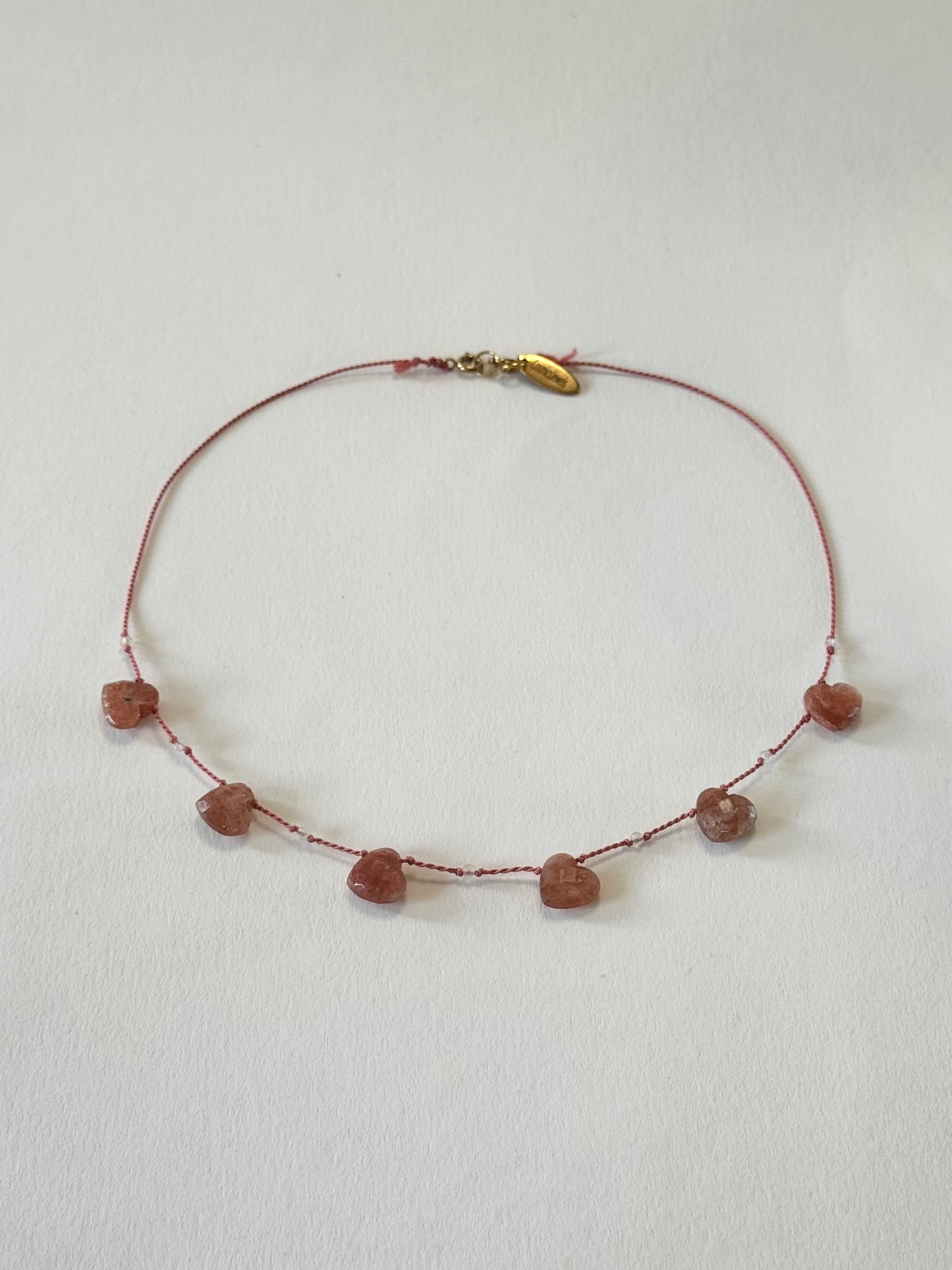 Collier Pierre de soleil sur soie