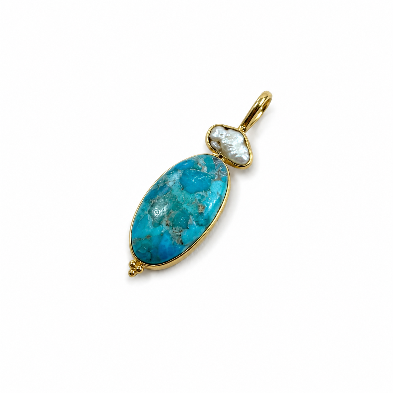 Pendentifs de gemmes plaqués or 18k