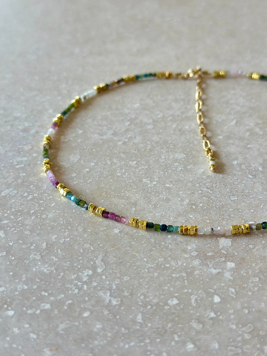 Collier Tourmaline multicolore – Équilibre et Harmonie des énergies
