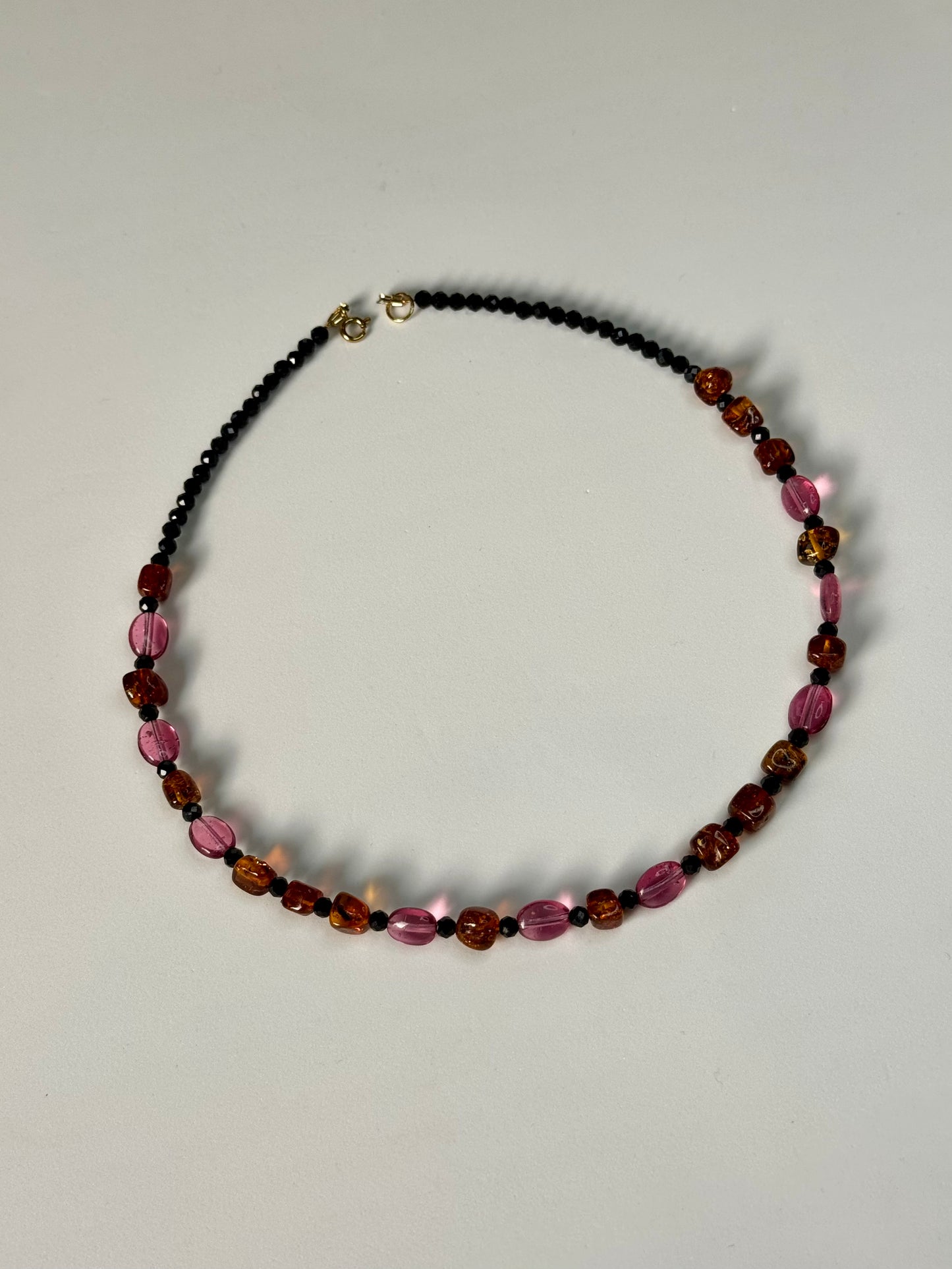 Collier Ambre & Tourmaline — Protection et chaleur vitale