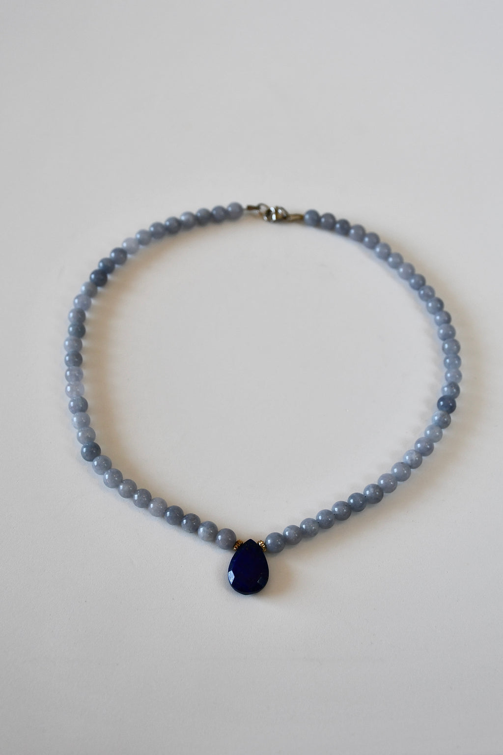 Halskette Angelit & Lapislazuli – Der Ruf des inneren Himmels
