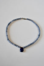 Halskette Angelit & Lapislazuli – Der Ruf des inneren Himmels