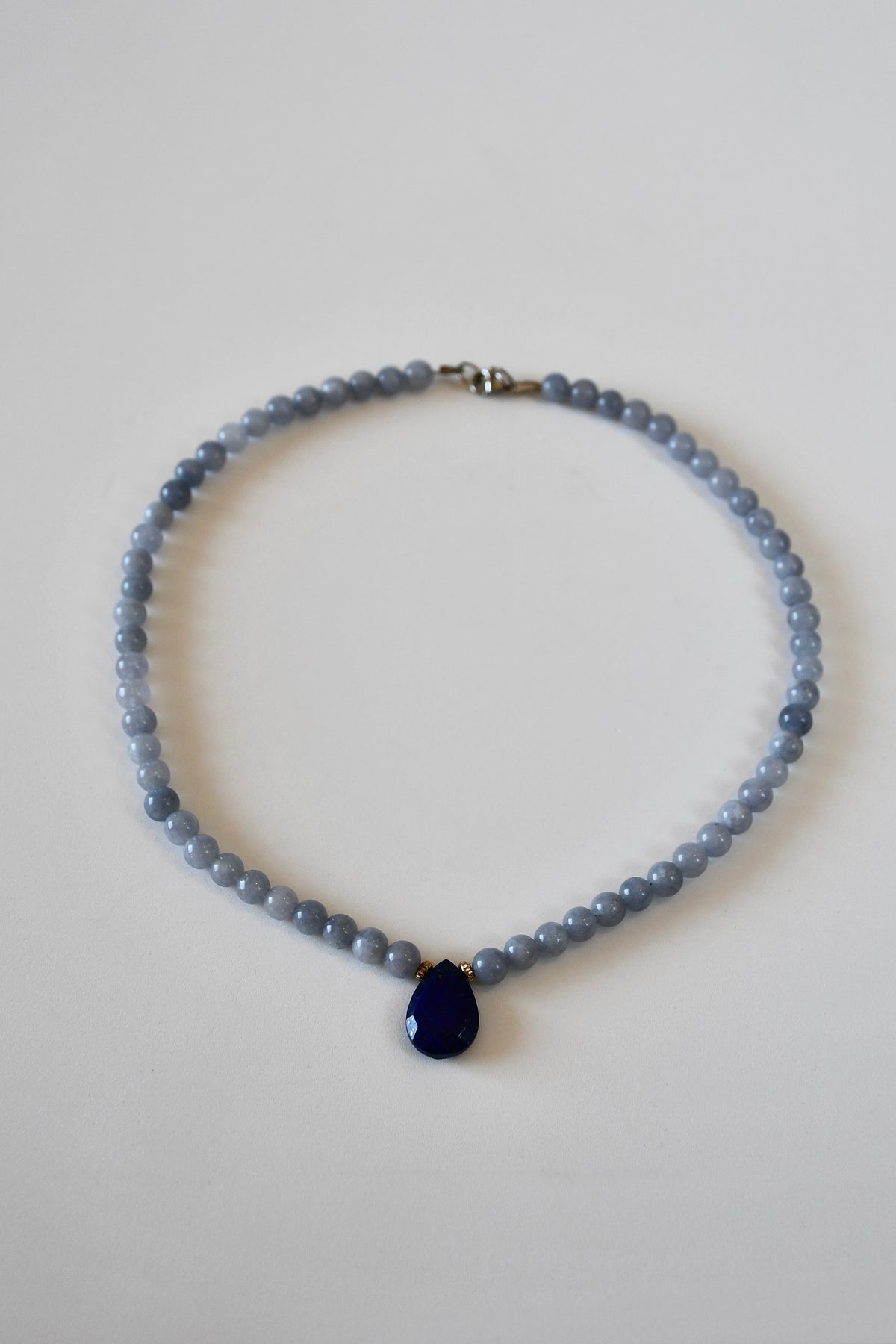 Halskette Angelit & Lapislazuli – Der Ruf des inneren Himmels