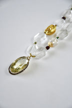 Collier Cristal de roche & Quartz citron