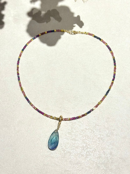 Collier Saphir & Tourmaline