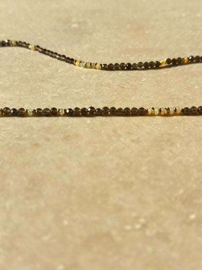 Quartz fumé & Opale d’Éthiopie – illumination