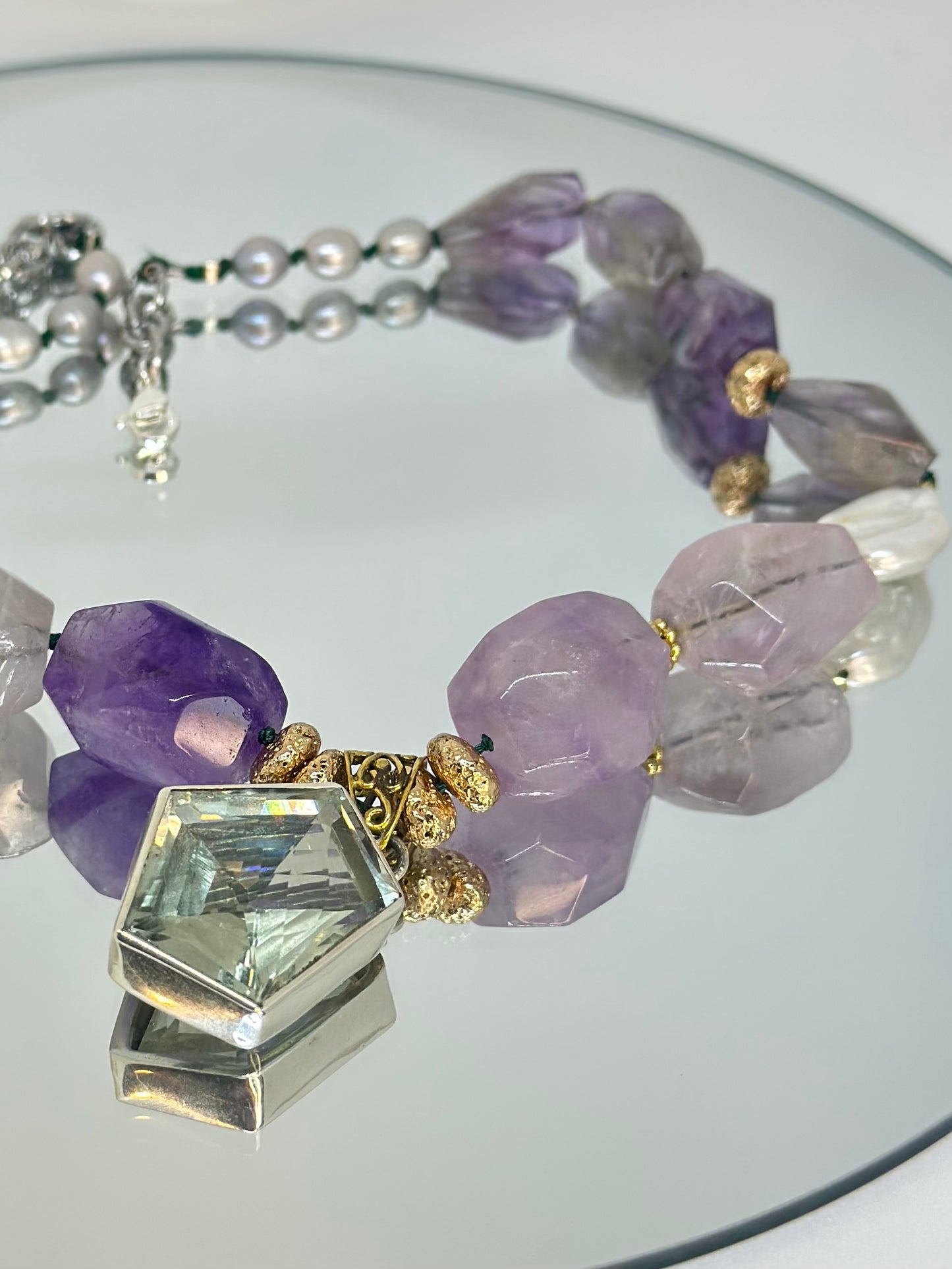 Collier Améthyste & Lave