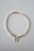 Collana Ametrino, Quarzo rosa e Perle d'acqua dolce