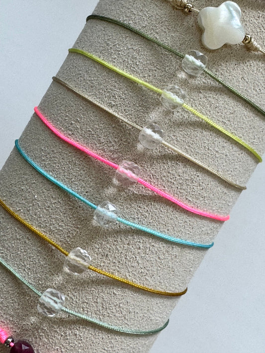 Bracelets colorés Cristal de Roche