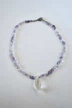Collier Améthyste & Cristal de roche — La Clarté Intérieure