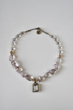 #133 Collana Ametista rosa traslucida