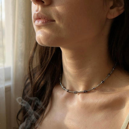 Collier keishi noirs