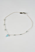 Collier Calcédoine & Apatite sur soie