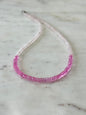 Collier Topaze & Quartz rose — La douceur infinie