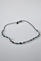 Collier Keishi & Turquoise sur soie