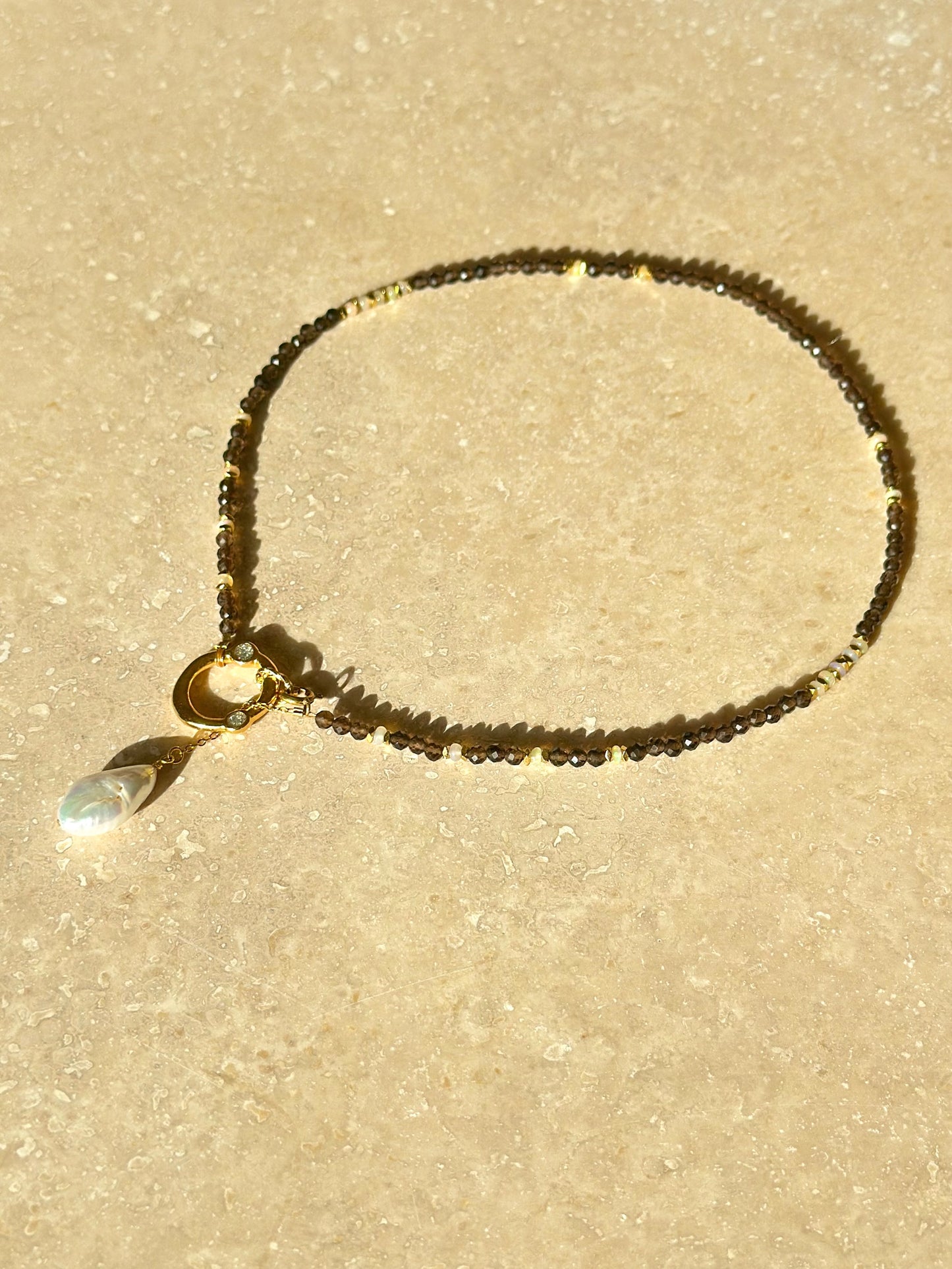 Quartz fumé & Opale d’Éthiopie – illumination