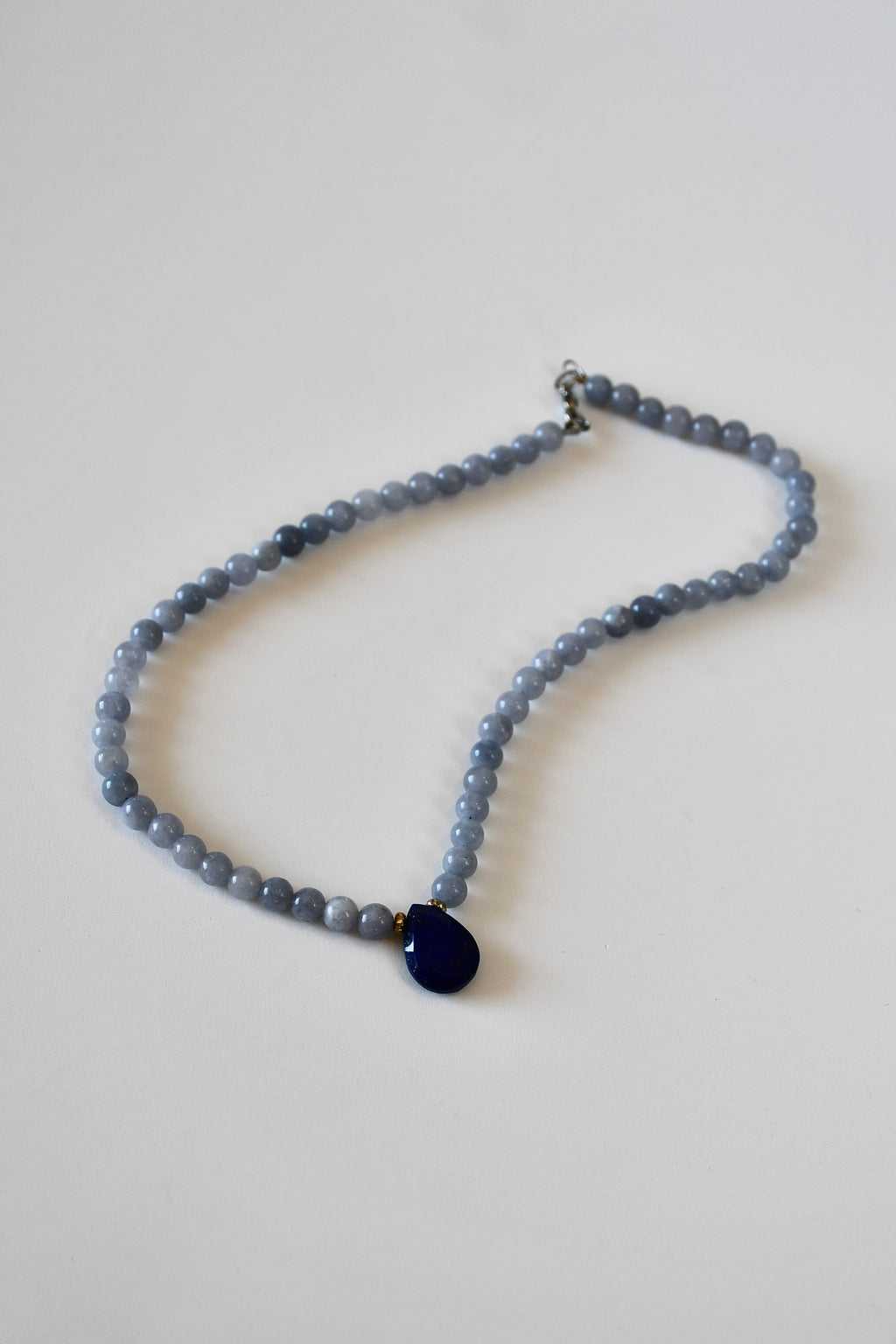 Halskette Angelit & Lapislazuli – Der Ruf des inneren Himmels