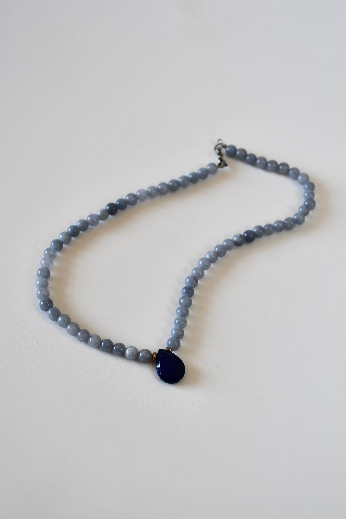 Halskette Angelit & Lapislazuli – Der Ruf des inneren Himmels