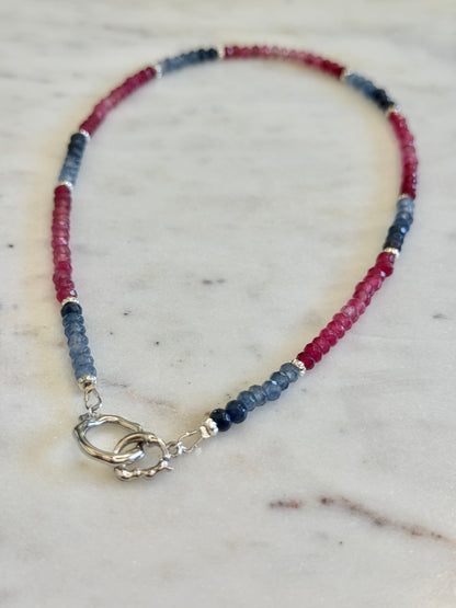 Colliers multicolores en Jade inspiration Saphir — La pierre de la sagesse et de l’harmonie*