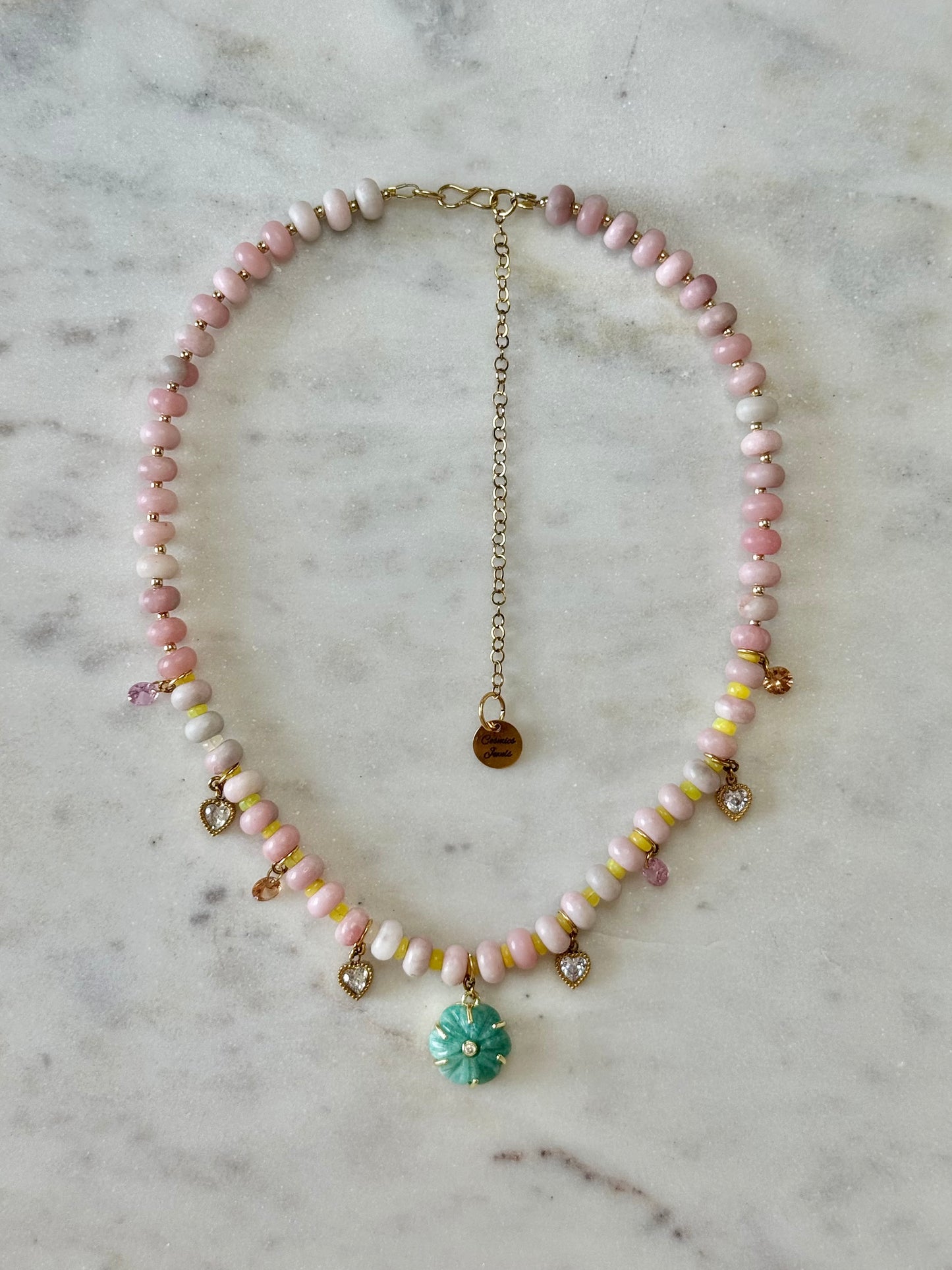 Collier Charms Opale & Amazonite  — Les trois grâces de l’âme féminine