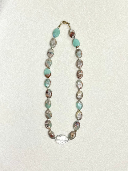 Collier AquaTerra & Cristal de Roche
