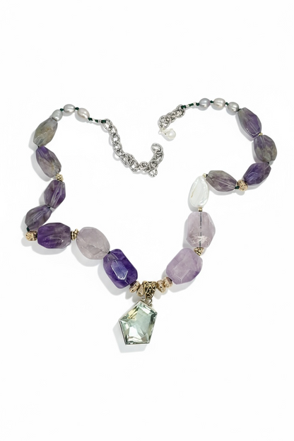 Collier Améthyste & Lave