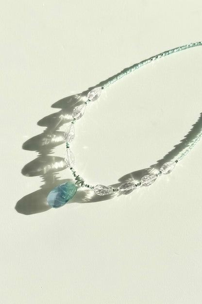 Collier Améthyste, Fluorite & Apatite