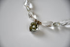 Collier iconique améthyste verte & Cristal de roche
