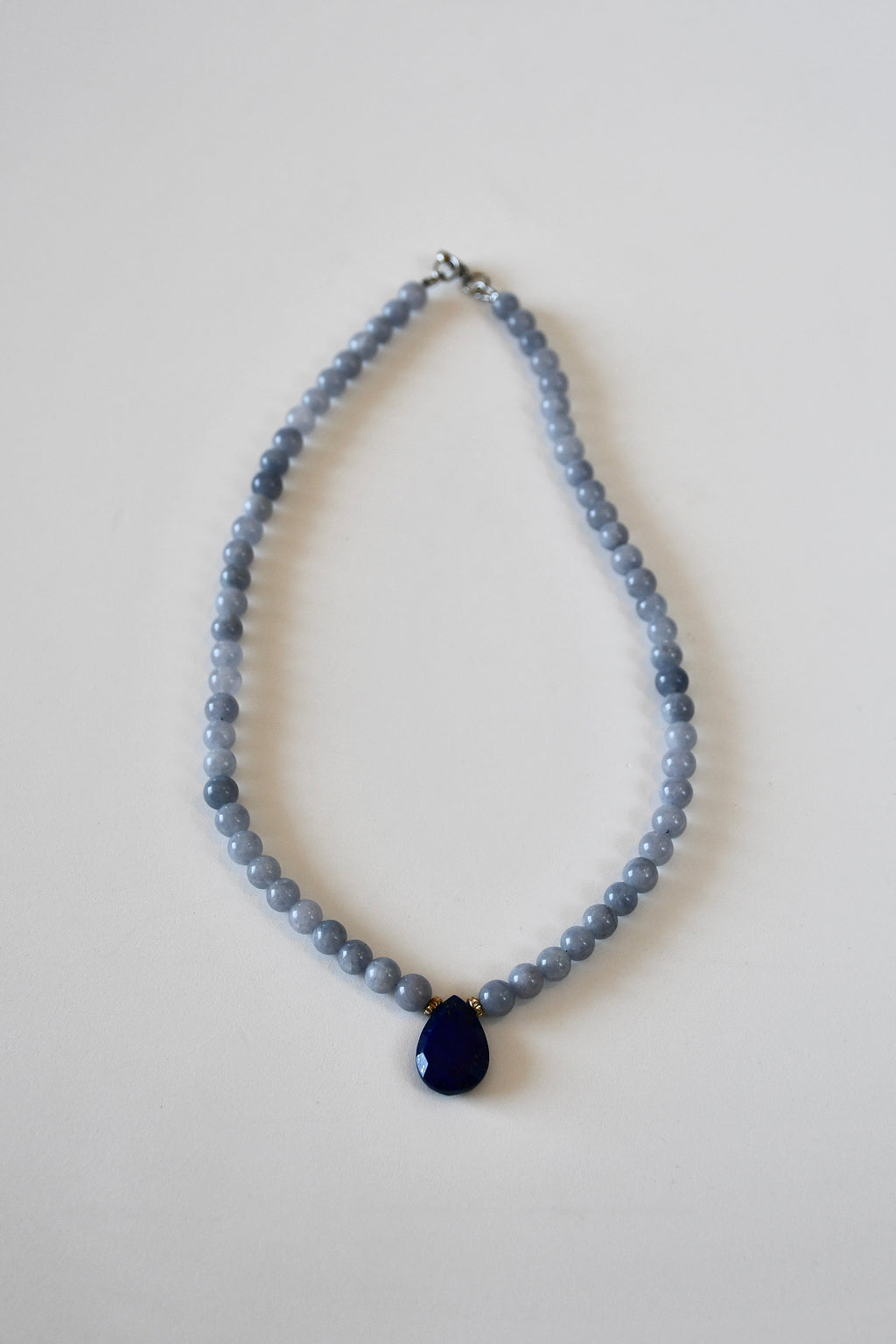 Halskette Angelit & Lapislazuli – Der Ruf des inneren Himmels
