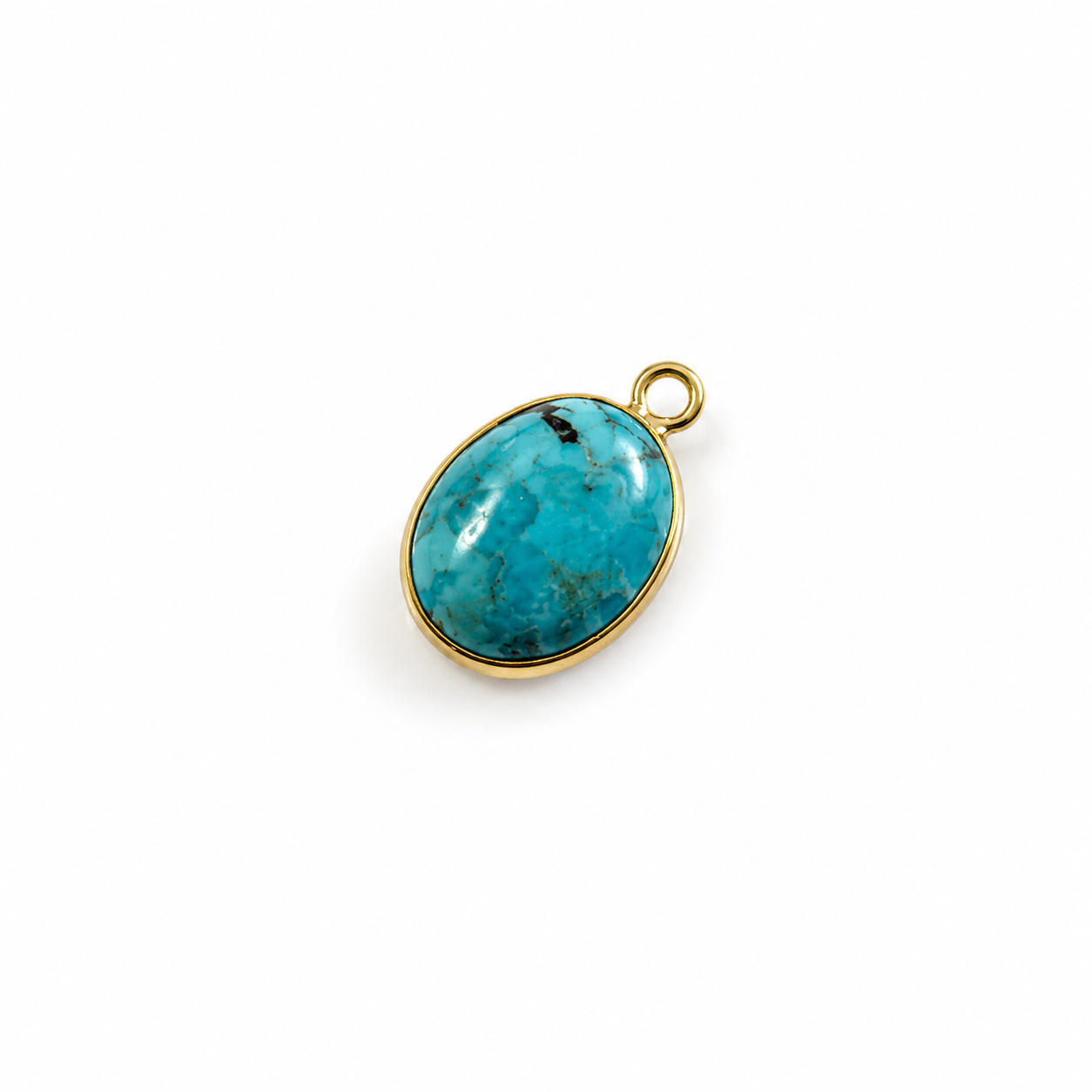 Pendentifs de gemmes plaqués or 18k