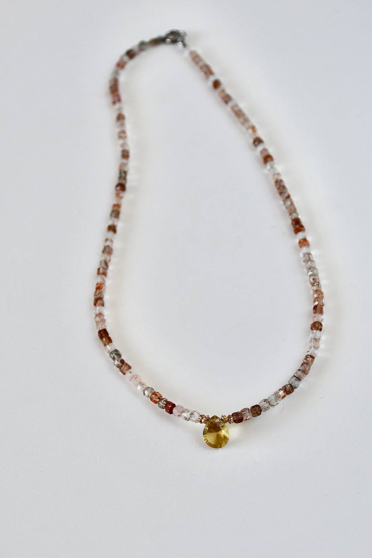 Collier Citrine & Quartz Fraise — L’éclat du bonheur