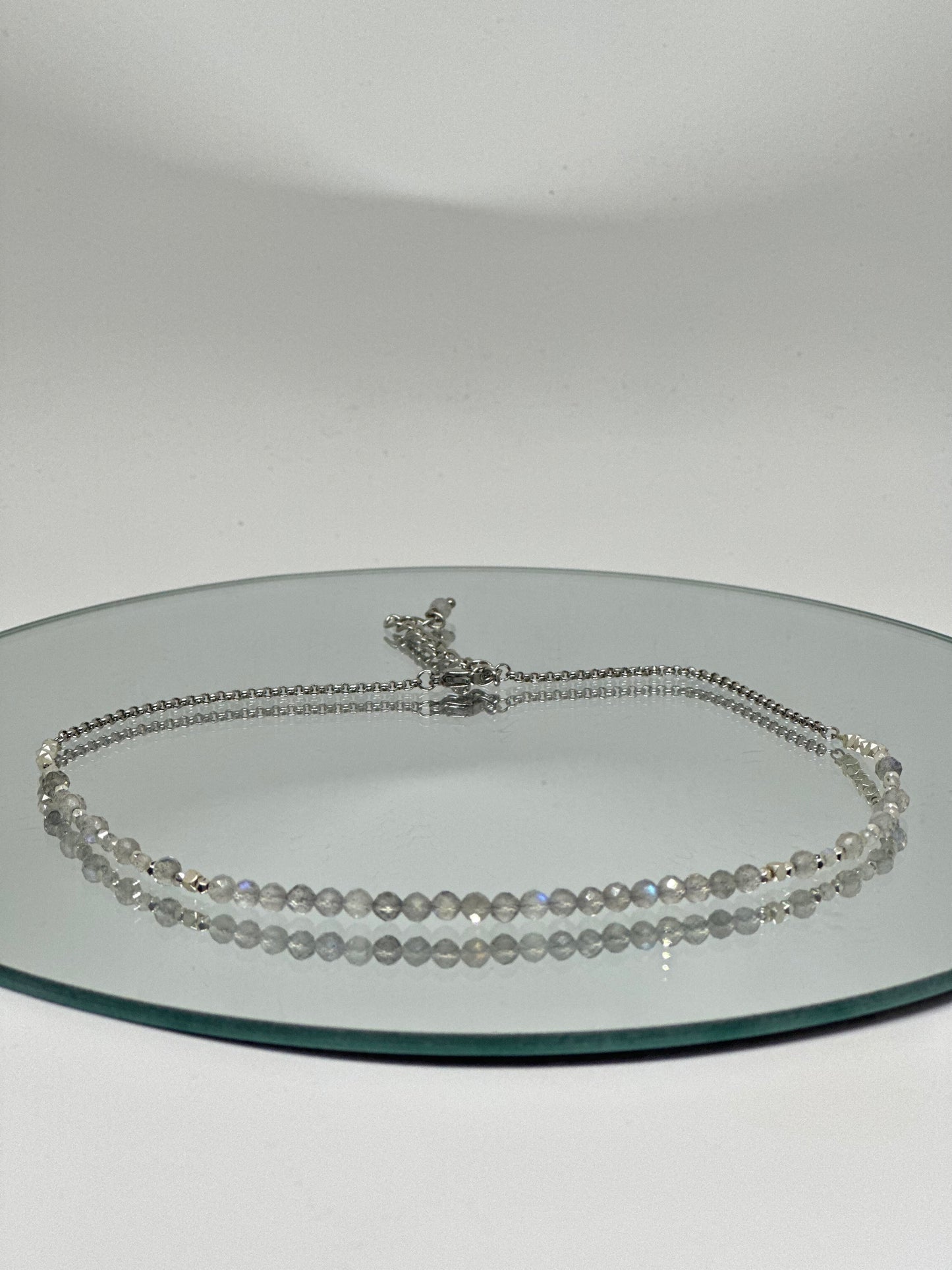 Colliers de pierres naturelles, Pierre de lune, Labradorite & Kunzite