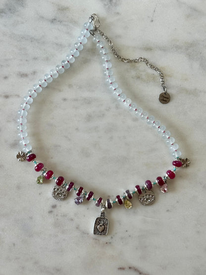 Collier Charms Jade — La pierre des âmes sages