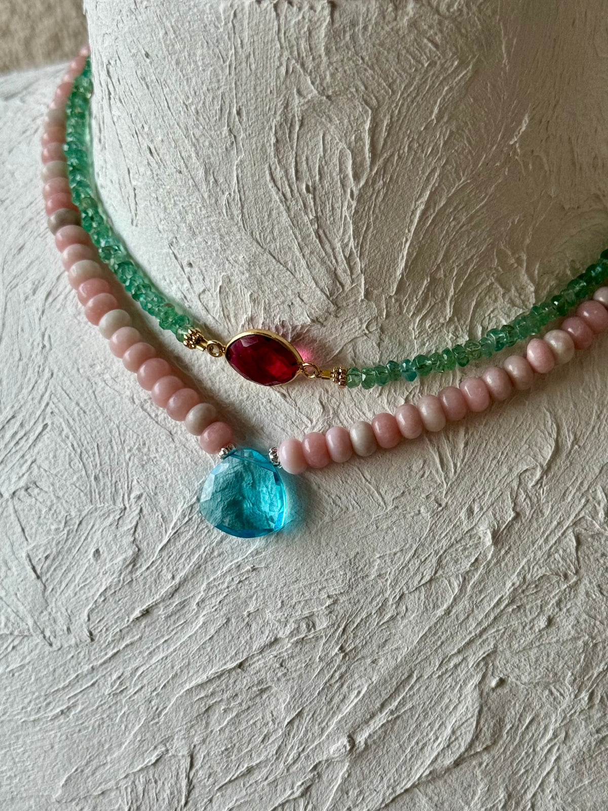 Collana Opale rosa — Dolcezza del cuore e guarigione emotiva