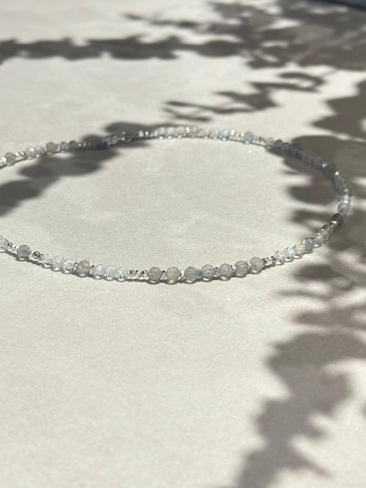 Collier Topaze & Labradorite — Clarté, Protection, Stabilité