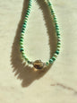Collier Turquoise péruvienne & Quartz fumé — Ancrage lumineux et protection douce