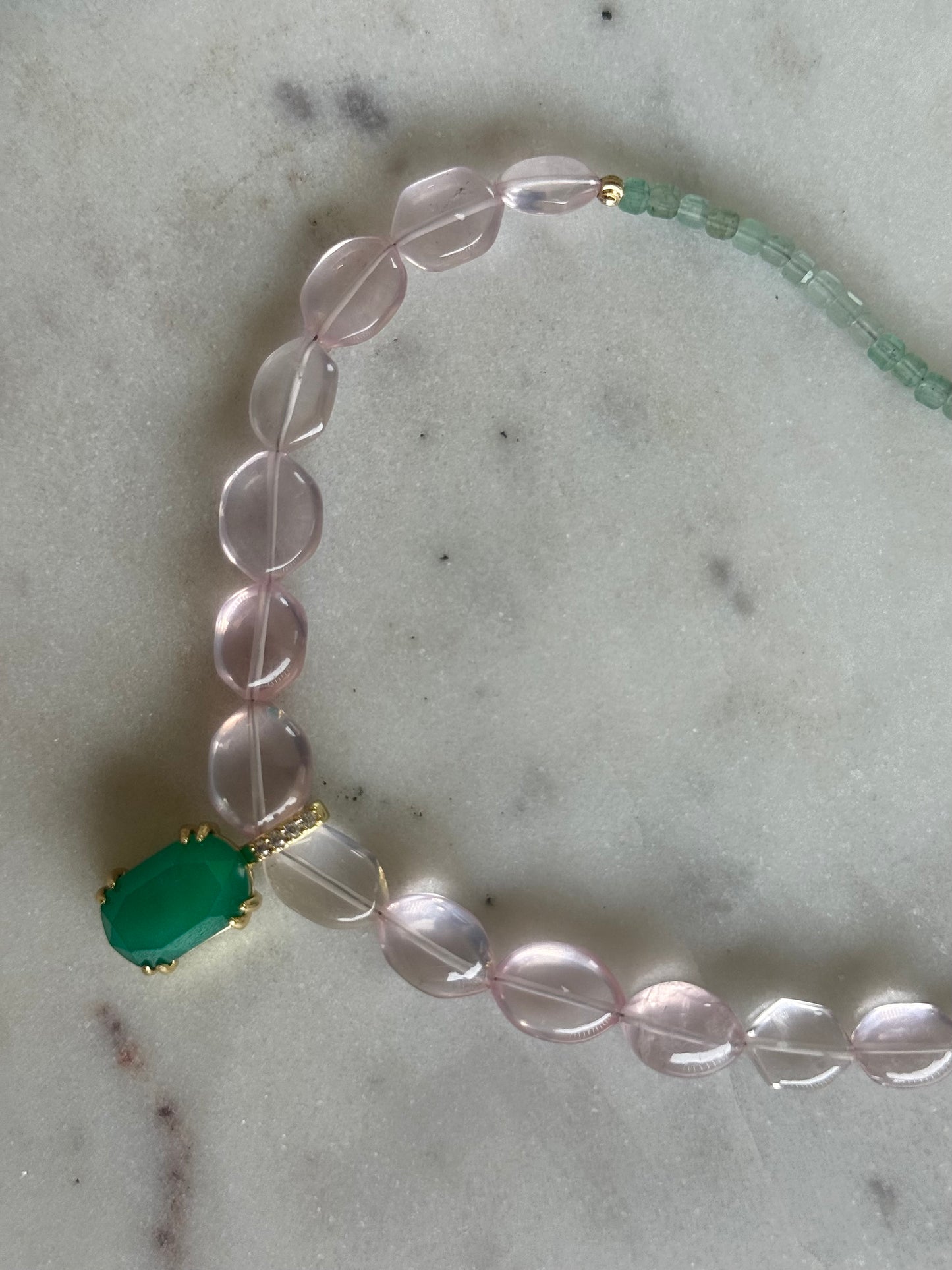 Collier MultiQuartz & Jade — La sagesse du cœur